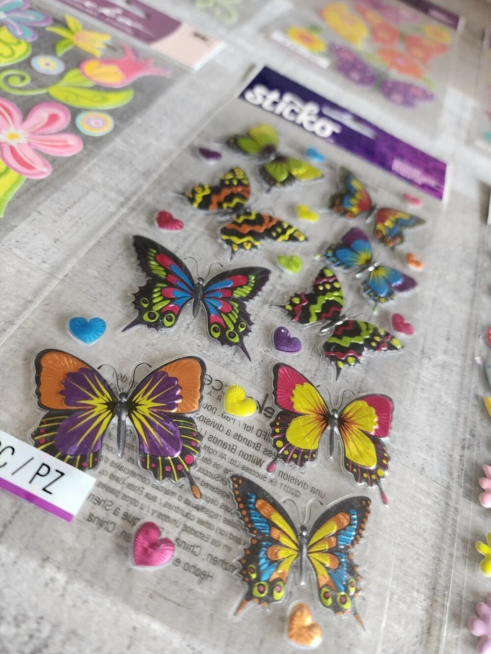 Scrapbook Stickers LOT - Flowers Floral Butterflies Sticko Retired NEW #34